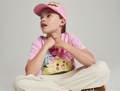 Name It t-shirt pink with Pokémon print