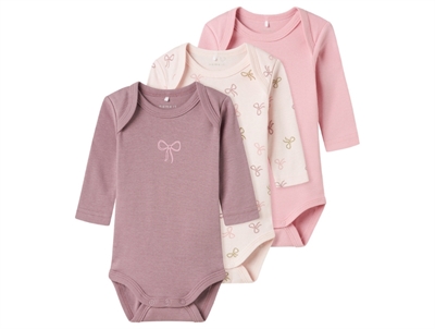 Name It baby blue elephant bodysuit (3-pack)