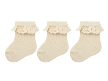 Lil Atelier turtledove/forest fog striped socks cotton (3-pack)  