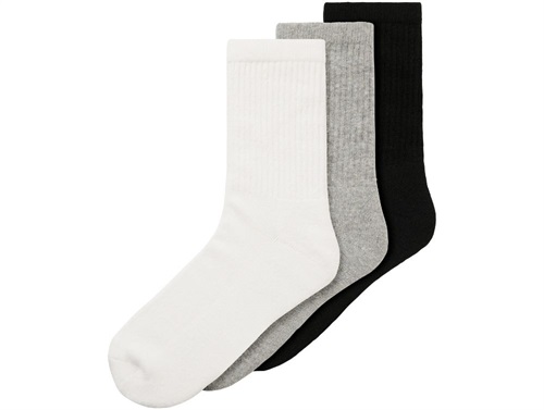 Name It tennis socks white, black and light gray melange (3-pack)  
