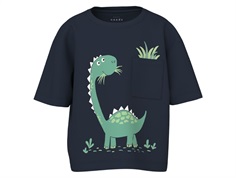 Name It t-shirt navy blazer dino grass with chest pocket  