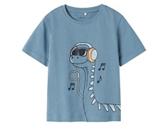 Name It t-shirt spring lake music with dino and headphones  
