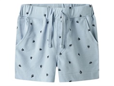 Name It shorts celestial blue with sailboat print and drawstring  