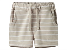 Name It shorts peyote white with white stripes and drawstring  