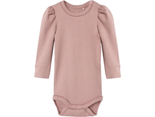 Name It woodrose lace-patterned bodysuit