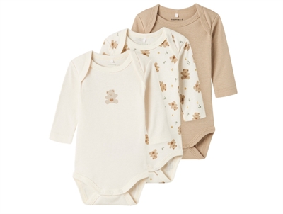 Name It baby blue elephant bodysuit (3-pack)