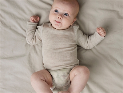 Name It bodysuit nacreous cloud in merino wool with rib structure