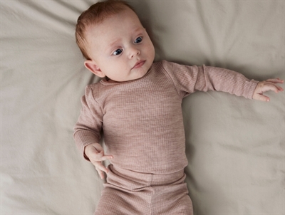 Name It bodysuit shadow gray in merino wool with rib structure