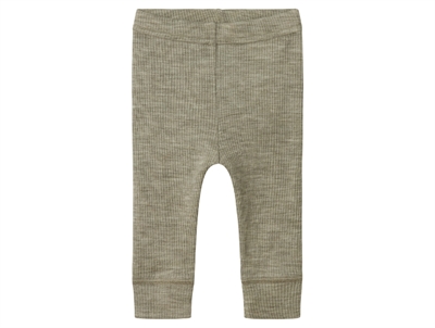 Name It leggings dried sage in merino wool with rib pattern