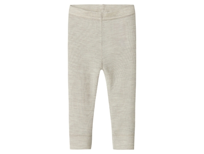 Name It leggings nacreous cloud in merino wool with rib pattern