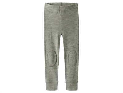 Name It leggings dried sage in merino wool with rib pattern