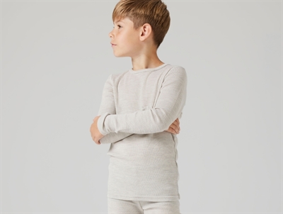 Name It blouse nacreous cloud with long sleeves in merino wool