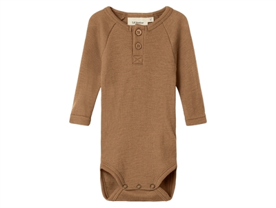 Lil' Atelier body tigers eye in merino wool with buttons