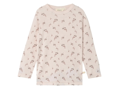Lil' Atelier blouse morganite in merino wool with berry print