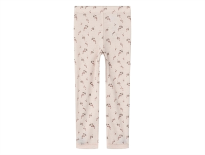 Lil' Atelier leggings morganite in merino wool with berry print