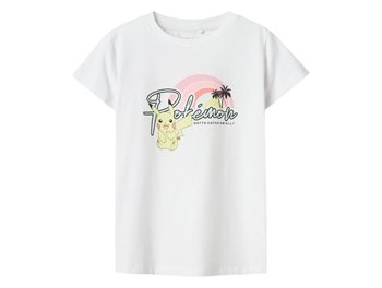 Name It t-shirt lucent white with flower  