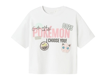 Name It t-shirt lucent white with flower  