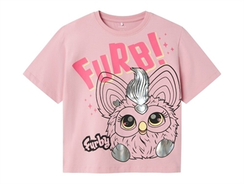 Name It t-shirt lucent white with flower  