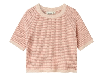 Lil' Atelier knit sweater misty rose with textured knit