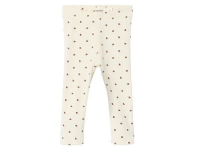 Lil' Atelier leggings coconut milk with floral print