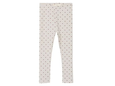 Lil' Atelier leggings coconut milk with floral print