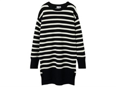 Name It knit dress black with stripes  