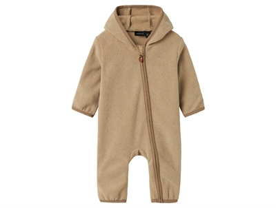 Lil' Atelier pram suit turtledove with embroidered hearts