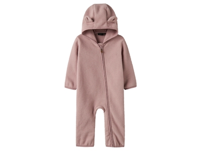 Lil' Atelier pram suit turtledove with embroidered hearts