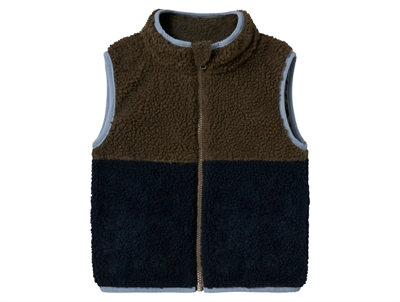 Name It teddy vest morel and dark blue