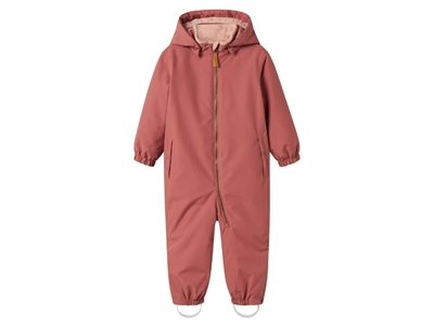 Lil' Atelier snowsuit withered rose with fleece lining