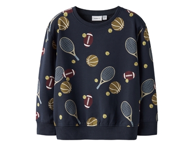 Name It sweatshirt navy blazer with Christmas print