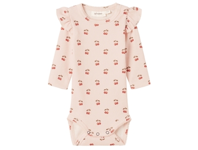 Lil' Atelier body silver peony with cherry print and ruffles