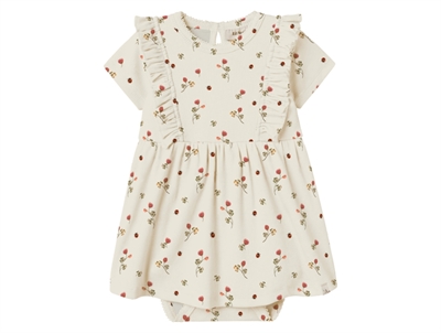 Lil' Atelier transitional jacket shitake with checks and teddy collar