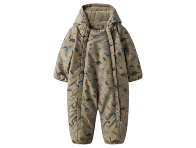 Lil' Atelier snowsuit overland trek with fleece lining and foldable feet