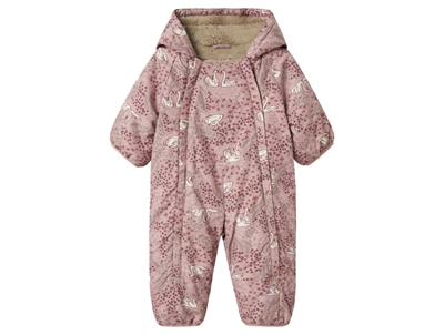 Lil' Atelier snowsuit overland trek with fleece lining and foldable feet
