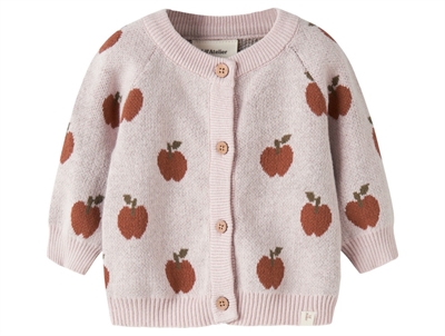 Lil' Atelier cardigan misty rose with ladybug print
