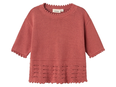 Lil' Atelier knit sweater misty rose with textured knit