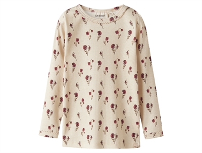 Lil' Atelier blouse turtledove with floral print
