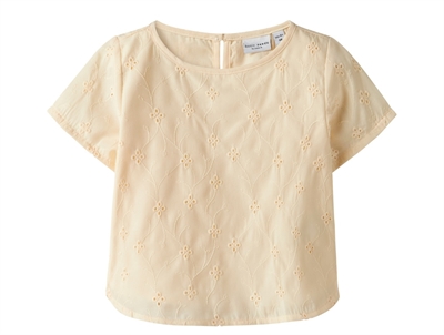 Name It top buttercream with embroidery and button closure