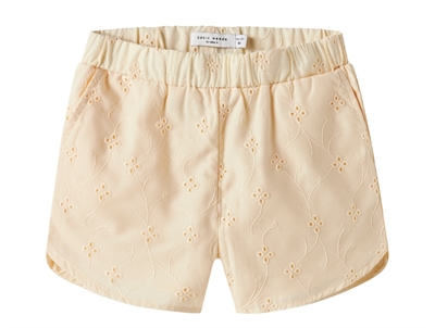 Name It shorts buttercream with embroidery and adjustable waist
