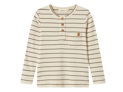 Lil' Atelier blouse turtledove with stripes and buttons