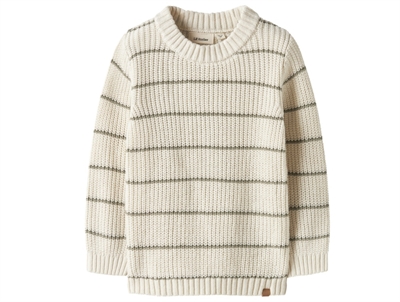 Lil Atelier birch striped pullover knit cotton