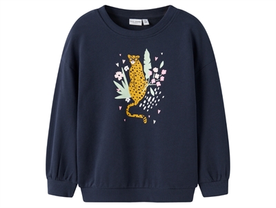 Name It sweatshirt navy blazer with Christmas print