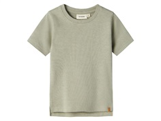 Lil' Atelier top moss gray with round neckline  