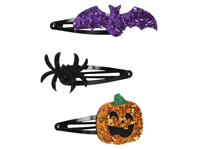 Name It hair clips black with Halloween motifs (3-pack)