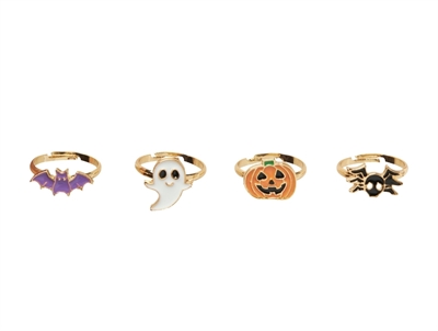 Name It rings gold color with Halloween motifs (4-pack)