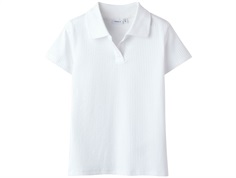 Name It polo shirt bright white with rib texture  