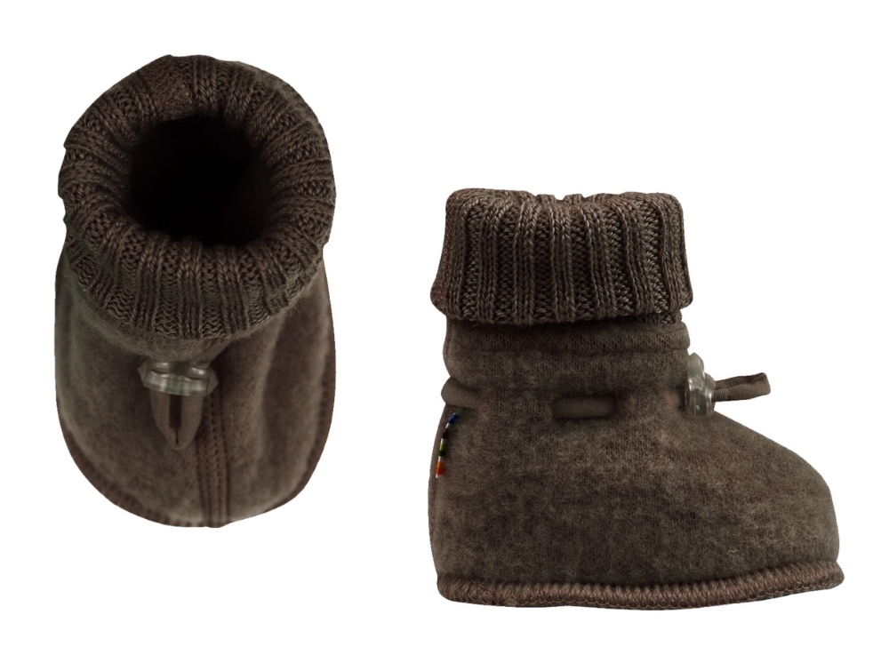 Joha dark bark slippers merino wool  
