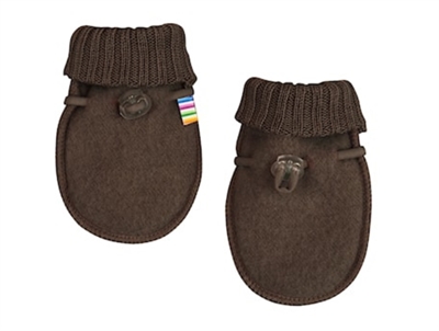 Joha dark bark mittens merino wool