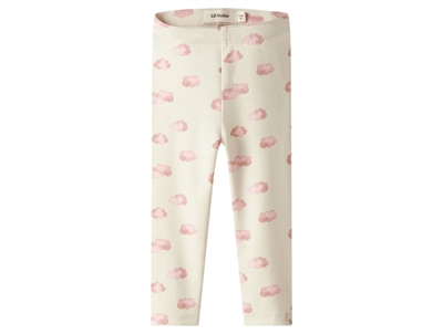 Lil' Atelier leggings turtledove pink cloud with sky print